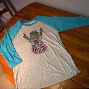 Lucky Bird Clothing Co. peace shirt M